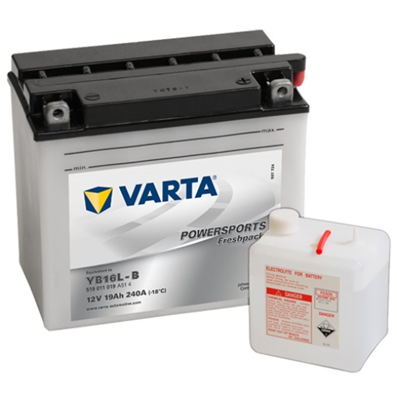  VARTA YB16L-B MC Batteri 12V 19AH 240CCA (176x101x156mm) +høyre