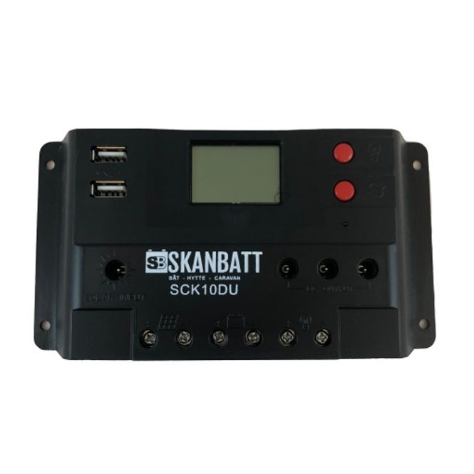 Hovedbilde SKANBATT Solcelleregulator PWM 12/24V 10A (SCK10DU)