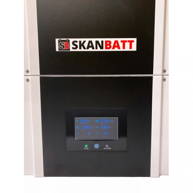 SKANBATT PowerWall LiFePO4 51,2V 120Ah - 6,144kWt - WIFI - HEAT