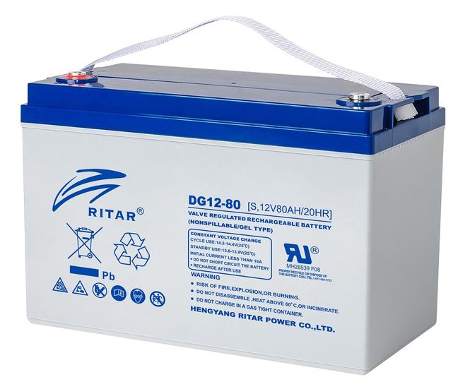 Hovedbilde RITAR GEL Deep Cycle Batteri 12V 75AH (350x167x182mm) 