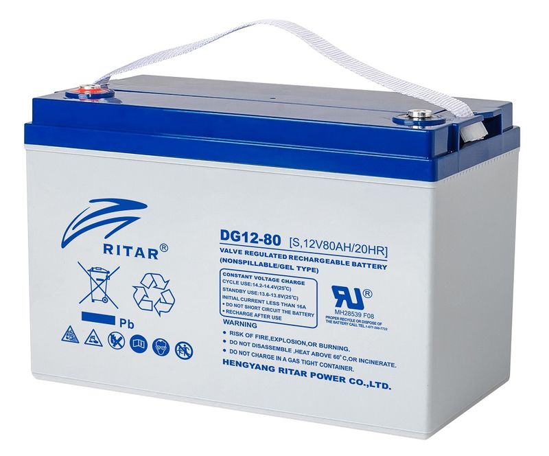 RITAR GEL Deep Cycle Batteri 12V 75AH (350x167x182mm) 