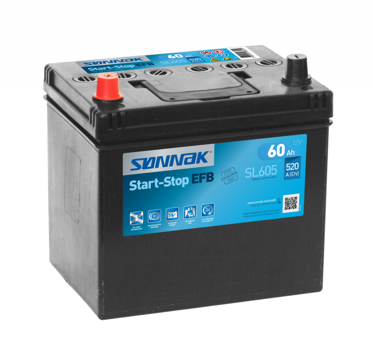 SL605 SØNNAK START-STOP EFB 60AH