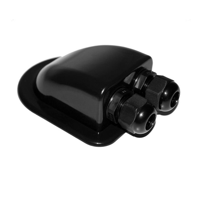 Hovedbilde Kabelgjennomføring svart (dobbel)