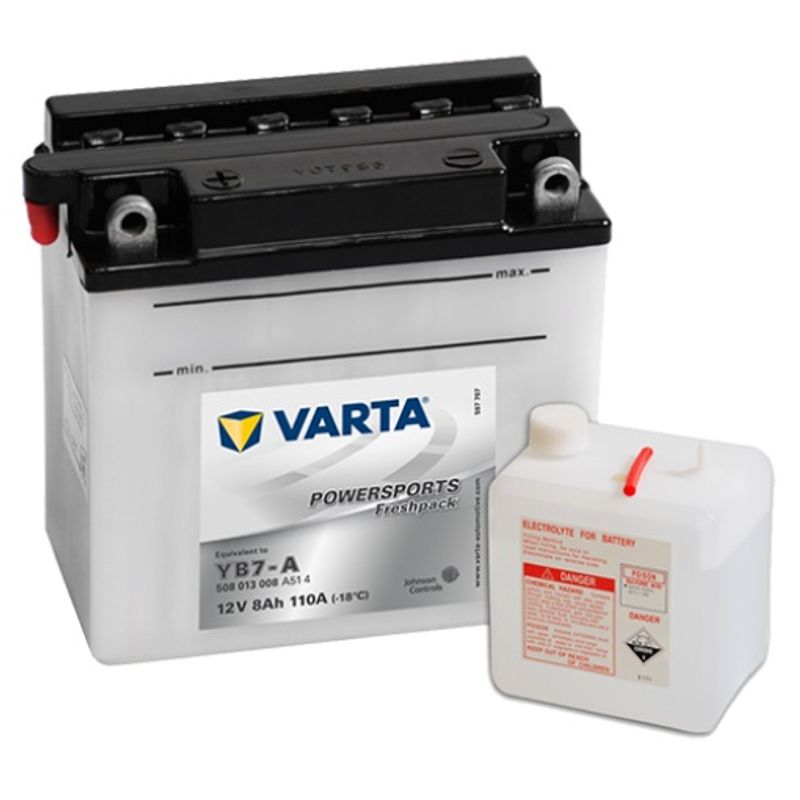  VARTA YB7-A MC Batteri 12V 8AH 110CCA (137x76x134mm) +venstre Y