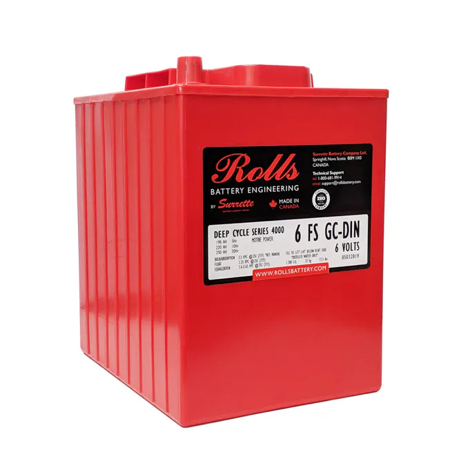 Hovedbilde ROLLS 6-FS-GC-DIN Deep Cycle Batteri 6V 250AH (244x191x275mm)