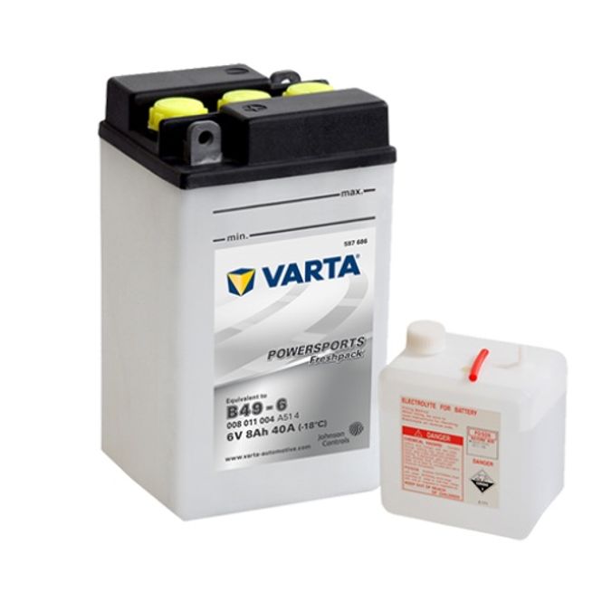 Hovedbilde  VARTA B49-6 MC Batteri 6V 8AH 40CCA (91x83x160mm) +diagonal B49