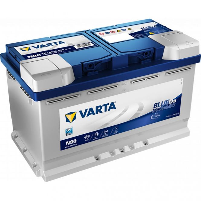 Hovedbilde VARTA Blue Dynamic N80 EFB Batteri 12V 80AH 730CCA 