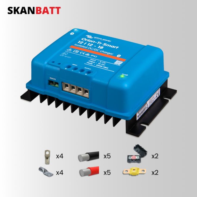 Hovedbilde SKANBATT DC-DC Ladepakke - Victron Orion TR Smart 18A (isolert)