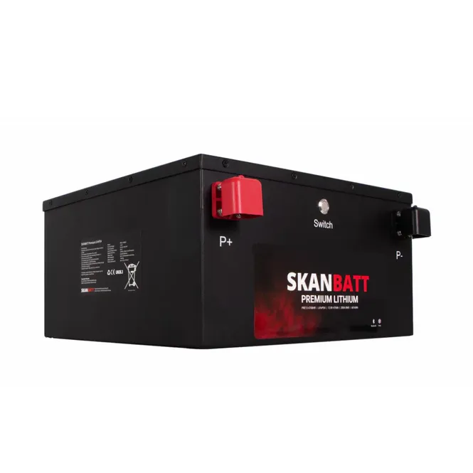 Hovedbilde SKANBATT Premium Lithium - 12V 470Ah 200A BMS - 360x350x190mm - Bluetooth - Heat - 8 Års garanti
