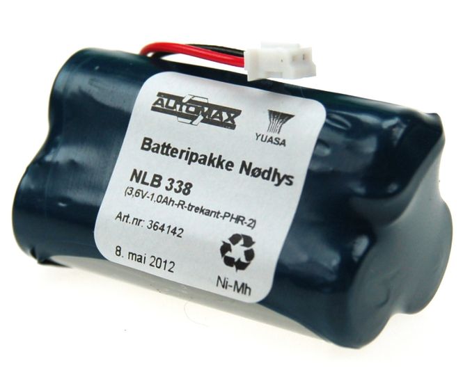 Hovedbilde NLB 338 3,6V1,0Ah-R-trekant