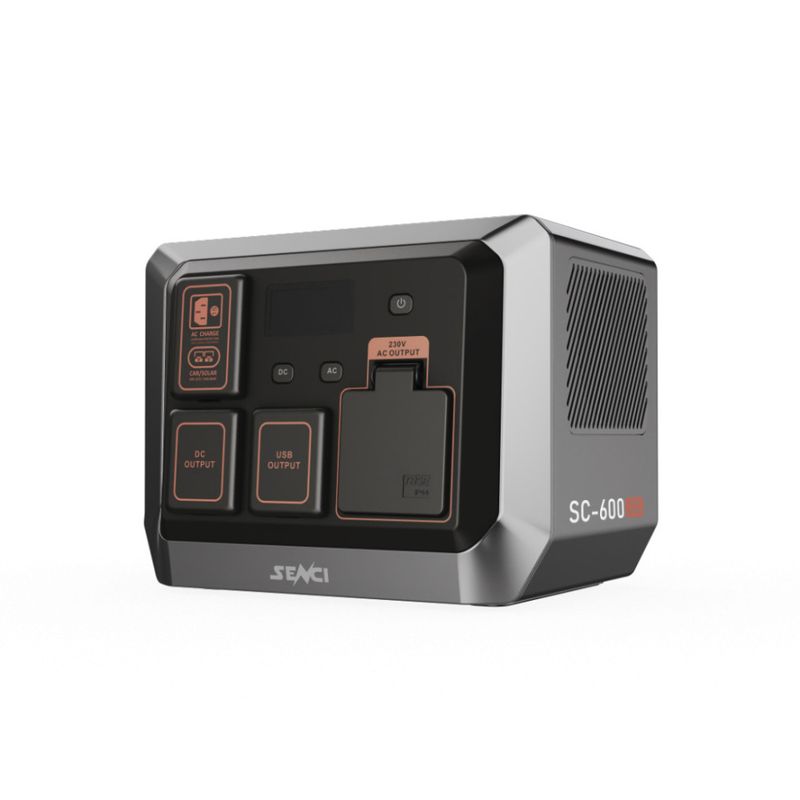 SENCI Lithium LPS 512Wh Power Station med 600W (1200W) sinus inverter