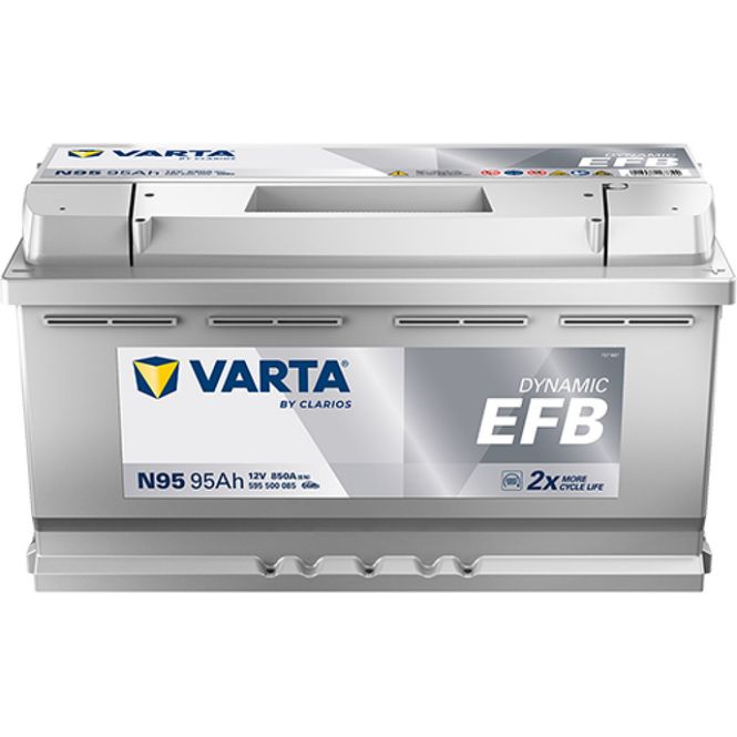 Hovedbilde VARTA EFB Batteri 12V 95AH 850CCA (353x175x190/190mm) +høyre N95
