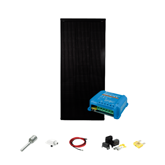 Hovedbilde SKANBATT Solcellepakke - 220w Rammepanel (Aero) - Victron MPPT 15A