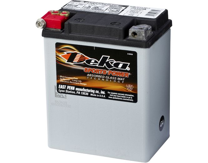 Hovedbilde DEKA MC Batteri 12V 14AH 220CCA (134x90x166mm) +venstre