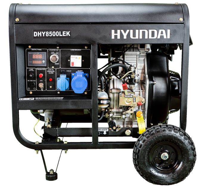 Hovedbilde HYUNDAI DHY8500LEK Strømaggregat 6500W - El. Start - Diesel