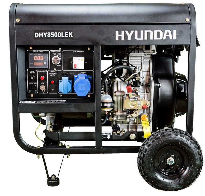 HYUNDAI DHY8500LEK Strømaggregat 6500W - El. Start - Diesel