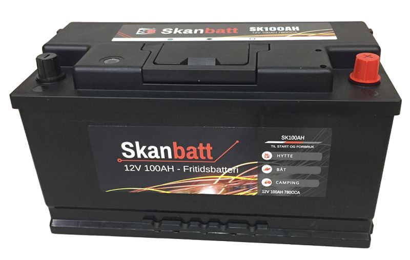  SKANBATT Fritidsbatteri 12V 100AH 780CCA (354x175x190)