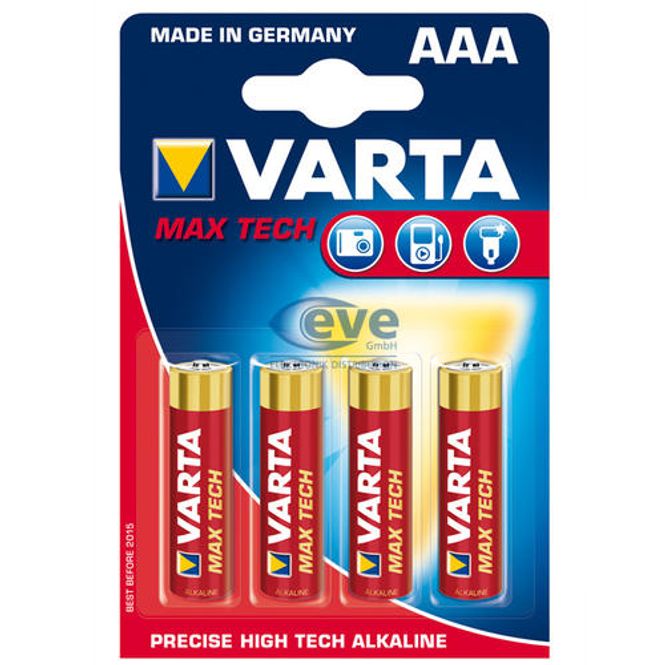 Hovedbilde VARTA Max Tech AAA 1,5V 4-pakning