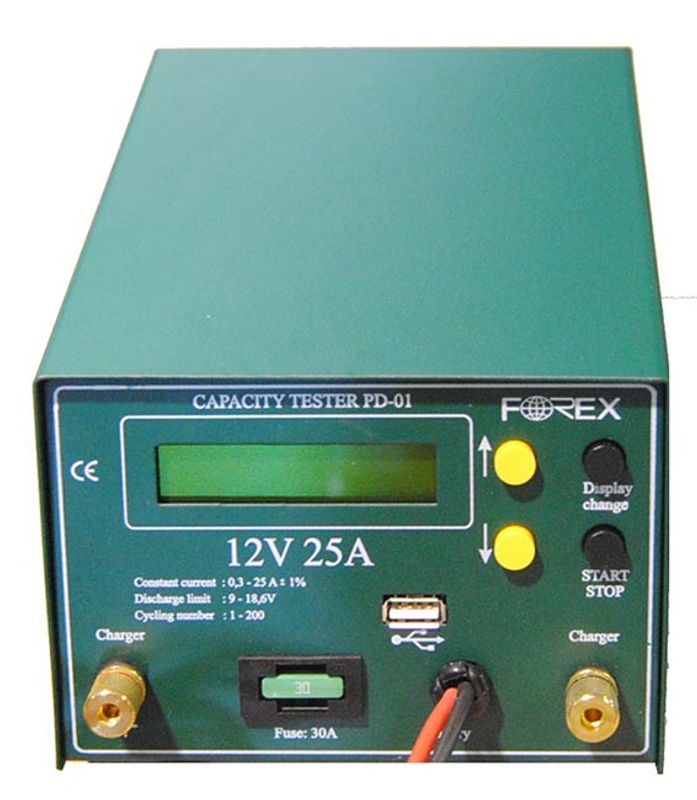FOREX Batteritester / Kapasitetstester Proff Elektronisk 12V, US