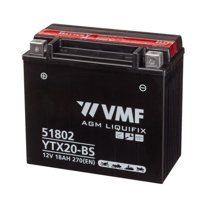 Hovedbilde VMF MC Batteri 12V 18AH 210CCA (175x86x154) +venstre YTX20-BS