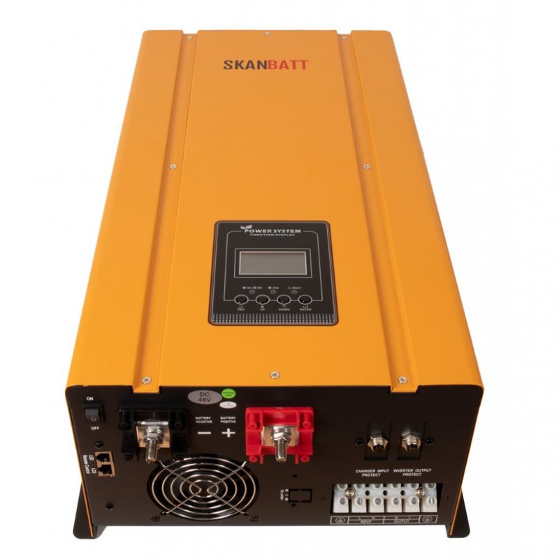 SKANBATT Kombi batterilader og inverter 48V 5000W m/fjernkontrol
