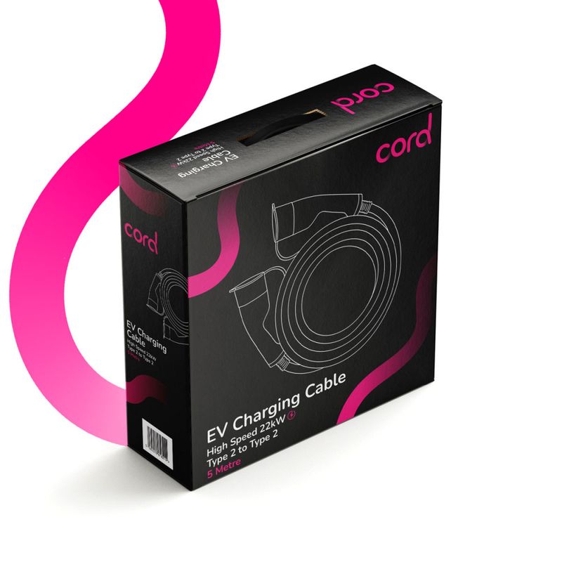 Cord EV Type 2 ladekabel 5 meter 32A / 22kW / 3-fas