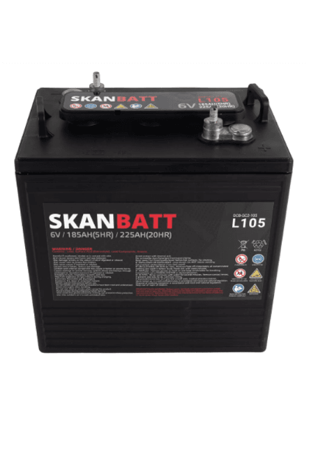 Hovedbilde SKANBATT L105 Deep Cycle Batteri 6V 225Ah (264x181x276mm)