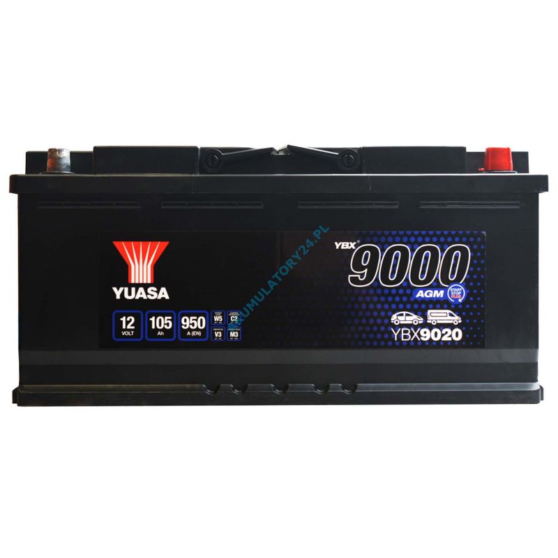 YUASA YBX9020 AGM (12V 105Ah 950A)