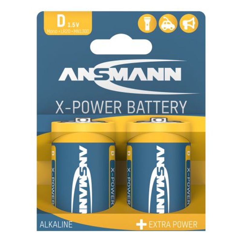 X-Power Alkaline Batteri Mono D / LR20 2-pakning 