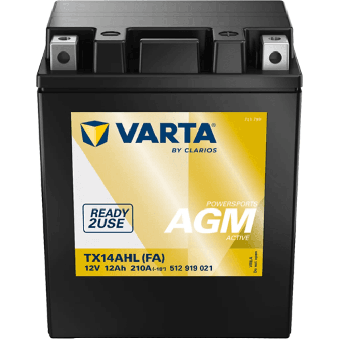 Hovedbilde VARTA AGM MC Batteri 12V 12AH 210CCA (133x90x164mm) +høyre TX14AHL (FA)